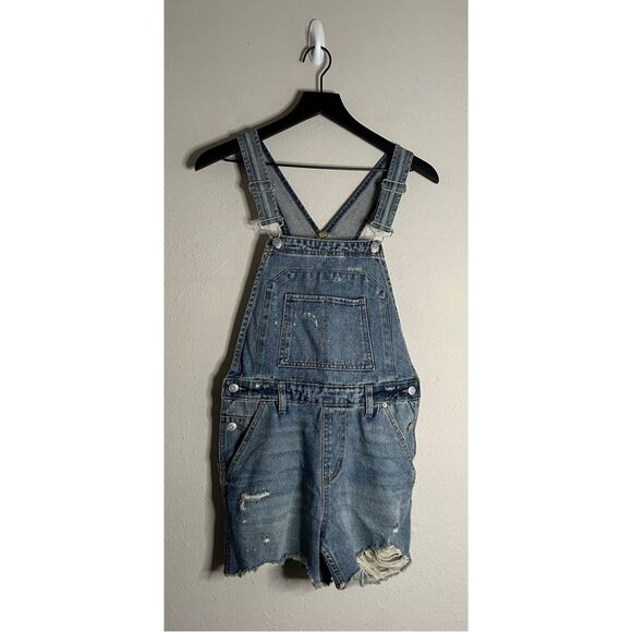 Wild Fable Denim Bib Short Overalls Size XS - Picture 1 of 16
